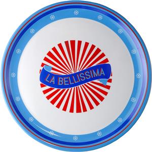 BITOSSI Piatto Pizza La Bellissima in Porcellana D.32 cm - Design Sam Baron, Collezione Bel Paese