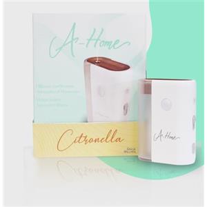 Gisa Wellness - A-HOME CITRONELLA - Diffusore di Aromi ad Ultrasuoni con Batteria Ricaricabile - Fragranza alla Citronella con Oli Essenziali - Per Interni ed Esterni - Made in Italy