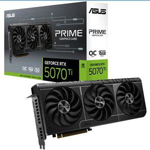 ASUS Scheda Video ASUS Prime Nvidia GeForce RTX 5070 Ti OC Edition 16G GDDR7 16GB Nero