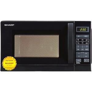 Sharp R642BKW Forno a microonde 2 in 1 con grill, 20 L, nero