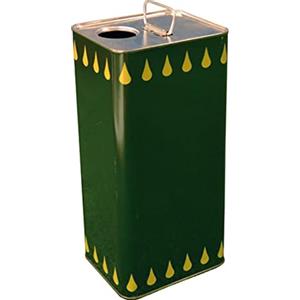 Generico Lattina Olio Rettangolare in banda stagnata 5 Litri tappo ermetico