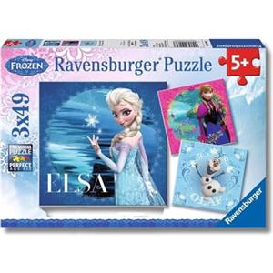 Ravensburger - Puzzles Disney Frozen C Confezioni da 3 | Puzzle Bambini 5 Anni O più | Regalo Bimba 5 Anni 3 X 49 Pezzi | Puzzle Bambini 21 X 21 Cm | Puzzles Perfetti