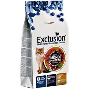 Exclusion Mediterraneo Monoprotein Manzo 300g - Alimento Completo per Gatti Sterilizzati