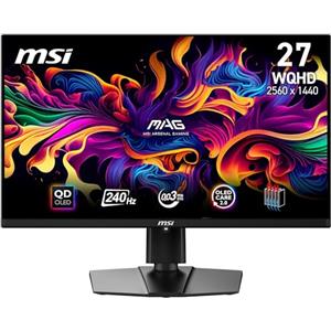 MSI MAG 271QPX QD-OLED E2 Monitor Gaming 26,5" WQHD - 2560 x 1440 Quantum Dot OLED, 240Hz / 0,03ms, 99% DCI-P3, ΔE≤2, DisplayHDR True Black 400 - DP 1.4a, HDMI 2.1, USB Type-C