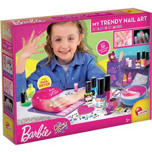 Lisciani Barbie My Nail Art Machine Colour Change - Kit creativo per smalti che cambiano colore e brillano al buio