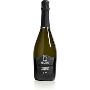 Magrine | Prosecco DOC Extra Brut "Il Gusto più Raffinato e Moderno" Vino Spumante Italiano Metodo Martinotti Prosecco DOC di Treviso con Uve 100% Glera 1 Bottiglia da 750 mL