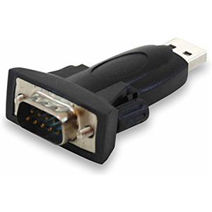 Equip 133382 Adattatore USB a Seriale RS-232 DB9 - Compatibile con Windows e Mac, Colore Nero