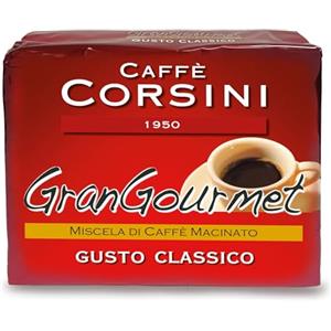 CAFFÈ CORSINI 1950 Caffè Corsini - Caffè Macinato Qualità Oro, Miscela Pregiata Aromatica e Soave, Tostatura Media, Ideale per Moka ed Espresso - Formato Convenienza 500g (2 x 250g)
