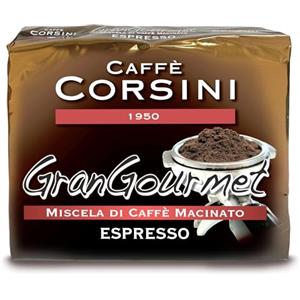 CAFFÈ CORSINI 1950 Caffè Corsini - Caffè Macinato Per Espresso, Miscela Di Caffè Pregiati, Intenso E Cremoso, Tostatura Media, Formato 2x250g