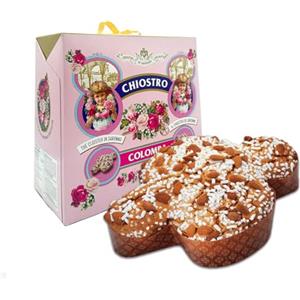 Chiostro di Saronno, Colomba Classica 1 kg, Colomba Pasquale con Canditi, Glassa di Zucchero e Mandorle, Astuccio Vintage