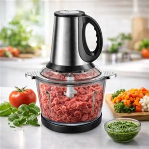 Generico Potente Tritatutto Elettrico Professionale 4 Lame in Acciaio Inox - Motore in Rame puro 400W - Per Carne, Verdure, Cipolle, Frutta, Frutta secca.