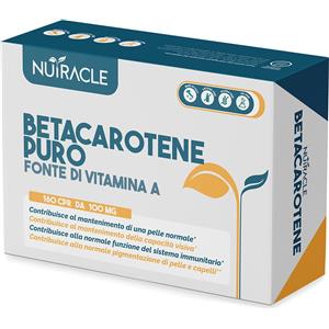 Nutracle Betacarotene 100mg Integratore Pelle Vista e Difese, 160 Compresse