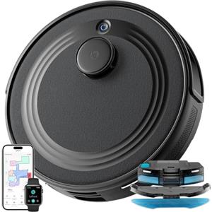 LEFANT M2S Robot Aspirapolvere Lavapavimenti Con Mappatura,10000Pa,240 Minuti,Navigazione Laser dTOF,Tecnologia di Evitamento Degli Ostacoli PSD,Pulizia Personalizzata,Zone Vietate,Nero