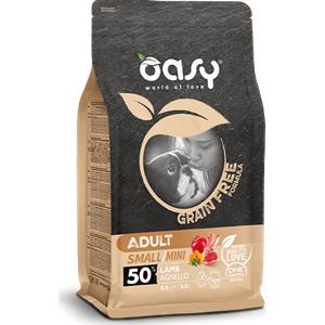 Oasy Grain Free Cibo Secco per Cani Adulto Small/Mini Gusto Agnello 2,5 kg - Senza Glutine e Cereali