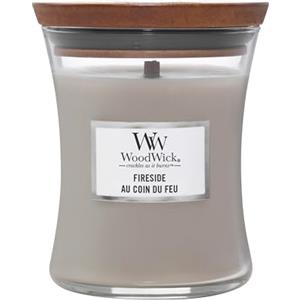 WoodWick Candela profumata Hourglass media con stoppino crepitante | Fireside | Durata della fragranza: fino a 60 ore