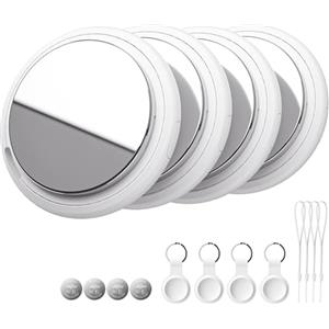 Bnlei Localizzatore Smart Air Tracker Tag Compatibile Apple Dov'è (solo iOS) Batteria di Ricambio Inclusam, Adatto per Chiavi, Portafoglio, Auto, Bici, Cane, Gatto (Bianco, Confezione da 4)