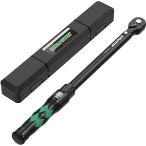 LLAVETOR Chiave Dinamometrica 3/8, Chiave Dinamometrica con Doppia Scala, Regolabile in Due Direzioni con Meccanismo a 72 Denti per La Manutenzione di Motocicli, Biciclette e Auto (20-110 Nm)