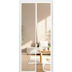 BUIRTLY Zanzariera Magnetica 100x240, Zanzariera Magnetiche per Porte Finestre, Facile da Installarepeper Chiusura Automatica, per Balcone Soggiorno Cantine Terrazze, Bianche