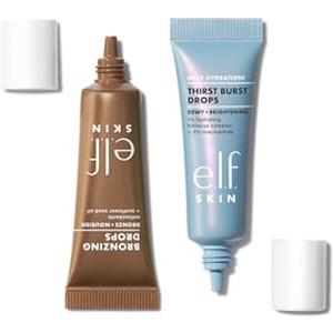e.l.f. The Hottest Drops Duo, Holy Hydration! Thirst Burst Drops & Bronzing Drops, Siero Illuminante e Bronzer, Con Acido Ialuronico e 5% di Niacinamide, Vegano & Cruelty-Free
