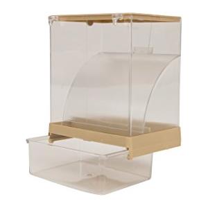 Tyrol - Mangiatoia per uccelli anti-spreco 10.5x8.2x14.5cm - Mangiatoia con cassettina per recuperare i semi e cassetto per rifiuti - Adatta a gabbia per uccelli, si fissa all'interno o all'esterno