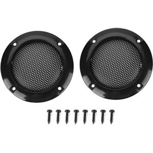 143 2PCS Copertura Altoparlante da 2 Pollici in Rete - Cerchio Decorativo per Griglia Subwoofer - Protezione per Altoparlante Auto (Black)