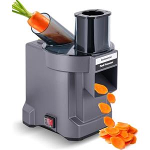 YUCHENGTECH 3 in 1 Tagliaverdure e Affettaverdure Elettrico Cubettatrice Verdure Professionale per Tagliare a Dadini e Julienne e Affettare, Lama Sostituibile per Carote Patata Cipolla 100W