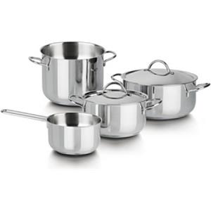 Barazzoni 6 Pezzi, Cuocimania Batteria, Acciaio Inox 18/10. Made in Italy, Argento