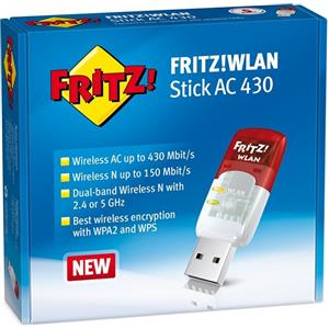 AVM Scheda di Rete AVM FRITZ! WLAN Stick AC 430 MU-MIMO 433 Mbit/s