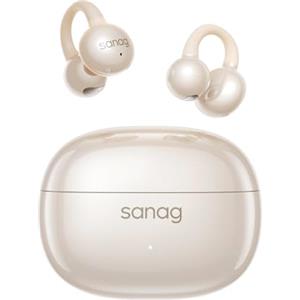 SANAG Z60S Cuffie Bluetooth, Auricolari Clip Aperta Bluetooth Wireless, IPX4 Impermeabile, Cancellazione del Rumore Chiamate, 50 Ore di Riproduzione per Sport e Corsa, Impostazioni EQ
