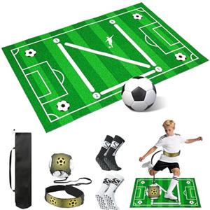 Flintronic Tappetino Allenamento Calcio, 90 x 60 cm, Controllo Della Palla da Dribbling Professionale e Giochi di Sollievo Dallo Stress, Regalo per Ragazzi