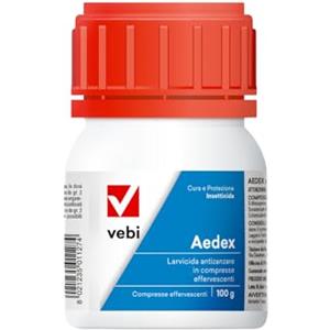 V Vebi Larvicida Antizanzare, Larvicida in Compresse Effervescenti, Efficace Contro Tutte le Zanzare, 100% Made in Italy - Barattolo 50 Compresse (100g)