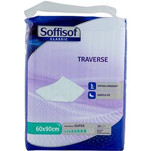 Soffisof Traverse Assorbenti 60x90 cm - 15 Pezzi, Protezione Impermeabile per Materassi e Poltrone