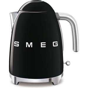 Smeg, Bollitore Elettrico KLF03BLEU 1,7 L, Filtro Anticalcare Lavabile, Autospegnimento di Sicurezza, Indicatore Livello di Acqua, Base Antiscivolo e Avvolgicavo Integrato, Potenza 2400W, Nero