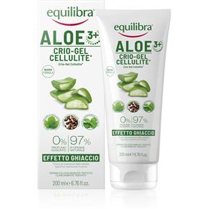 Equilibra Aloe Crio-Gel Cellulite 200 ml - Gel Fresco Effetto Ghiaccio per Circolazione e Ritenzione Idrica