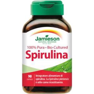 Jamieson Spirulina - Integratore Alimentare Ricostituente da 90 Capsule, Fonte di Sali Minerali e Vitamine, Senza Glutine e Lattosio