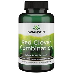 SWANSON Combinazione di Trifoglio Rosso - 100 Capsule con Echinacea e Tarassaco per Alleviare i Sintomi della Menopausa