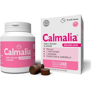 Innovet Calmalia 30 Medium & Large per Cani - Aiuta a Ristabilire la Serenità nel Cane, con PEA-um e L-Triptofano - Contribuisce a Mantenere la Calma e ad Affrontare Meglio le Situazioni di Stress