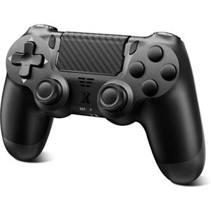 Glitfix Controller per PS4, Wireless Controller di Gioco compatibile con PS4/Pro/Slim/PC Joystick con Turbo/Tasto Indietro/Doppia Vibrazione/Sensore Giroscopico assiale/Touchpanel
