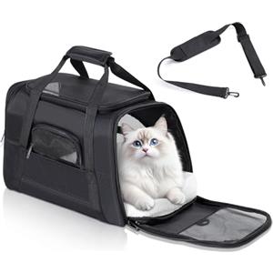 Romon Trasportino per Cani e Gatti, Trasportino Gatto Portabile e Pieghevole Cane Cani Trasportino Morbido e Traspirante Cane Taglia Piccola Borsa Trasportino Viaggio Auto Con Tracolla e Imbottito