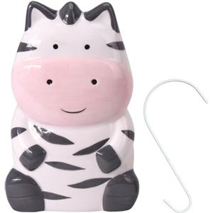 MIJOMA Umidificatore a forma di animale, in ceramica, pratico ed ecologico, capacità 200 ml, miglioramento del clima interno (zebra)