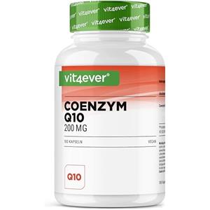 Vit4ever Coenzima Q10 con 200 mg per capsula - 180 capsule vegane - scorta per 6 mesi - Q10 di alta qualità - alto dosaggio, senza additivi inutili