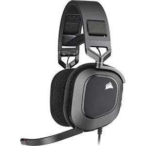 Corsair HS80 RGB USB Cuffia Gaming con Microfono Premium con Audio Surround 7.1, Microfono Broadcast Omnidirezionale, Controlli per Volume e Mute sul Padiglione, Illuminazione RGB Dinamica, Carbonio