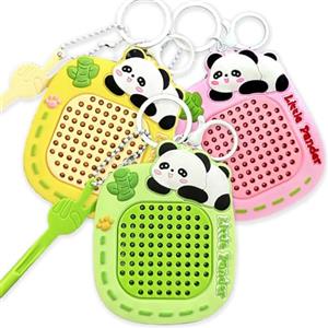 Echehi 3 Portachiavi Fidget Toys, Giochi Sensoriali con Lavagnetta Magnetica e Mappa del Labirinto, Giochi Antistress per Adulti e Bambini. Panda3