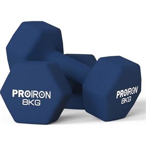 PROIRON Pesi Palestra in Neoprene Esagonale, Set Manubri Palestra da 1 kg a 10 kg, Dumbbells Pesetti Manubrio in Casa Allenamento della Forza, Fitness