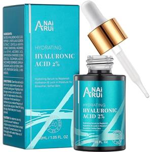 ANAI RUI ANAiRUi Siero Viso Acido Ialuronico con Vitamina B5, C & E - Idratante, Antirughe, Antimacchie, Antietá e Illuminante, per Viso e Occhi, 30ml