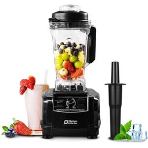 Kitchen in the box Frullatore Professionale, 1500W 2L Senza BPA Frullatore Elettrico, Regolazione Velocità, Frulla Ghiaccio, Smoothie e Frappè (Nero)