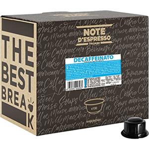 Note D'Espresso, Decaffeinato, Capsule Compatibili Soltanto con sistema CAFFITALY*, 100 caps X 6.8g
