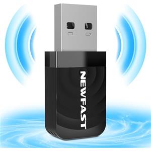 NEWFAST 1300Mbps WiFi USB per PC, Chiavetta WiFi Dual Band 2.4GHz/5GHz AC1300 Adattatore WiFi USB per PC/Desktop/Laptop, Compatibile con Windows 11/10/8.1/8/7/XP und Mac OS 10.11-10.15