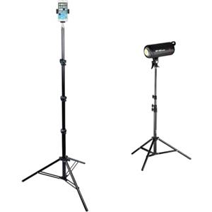 Generico CAVALLETTO TREPPIEDI SMARTPHONE TRIPODE FOTOCAMERA VIDEOCAMERA ALLUMINIO Treppiede ring light ROTAZIONE 160 cm 1,60 METRI