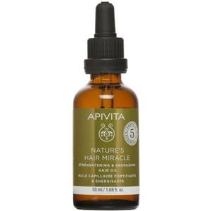 Apivita Nature's Hair Miracle - Olio Rinforzante Rivitalizzante con 5 Oli Essenziali, 50 ml